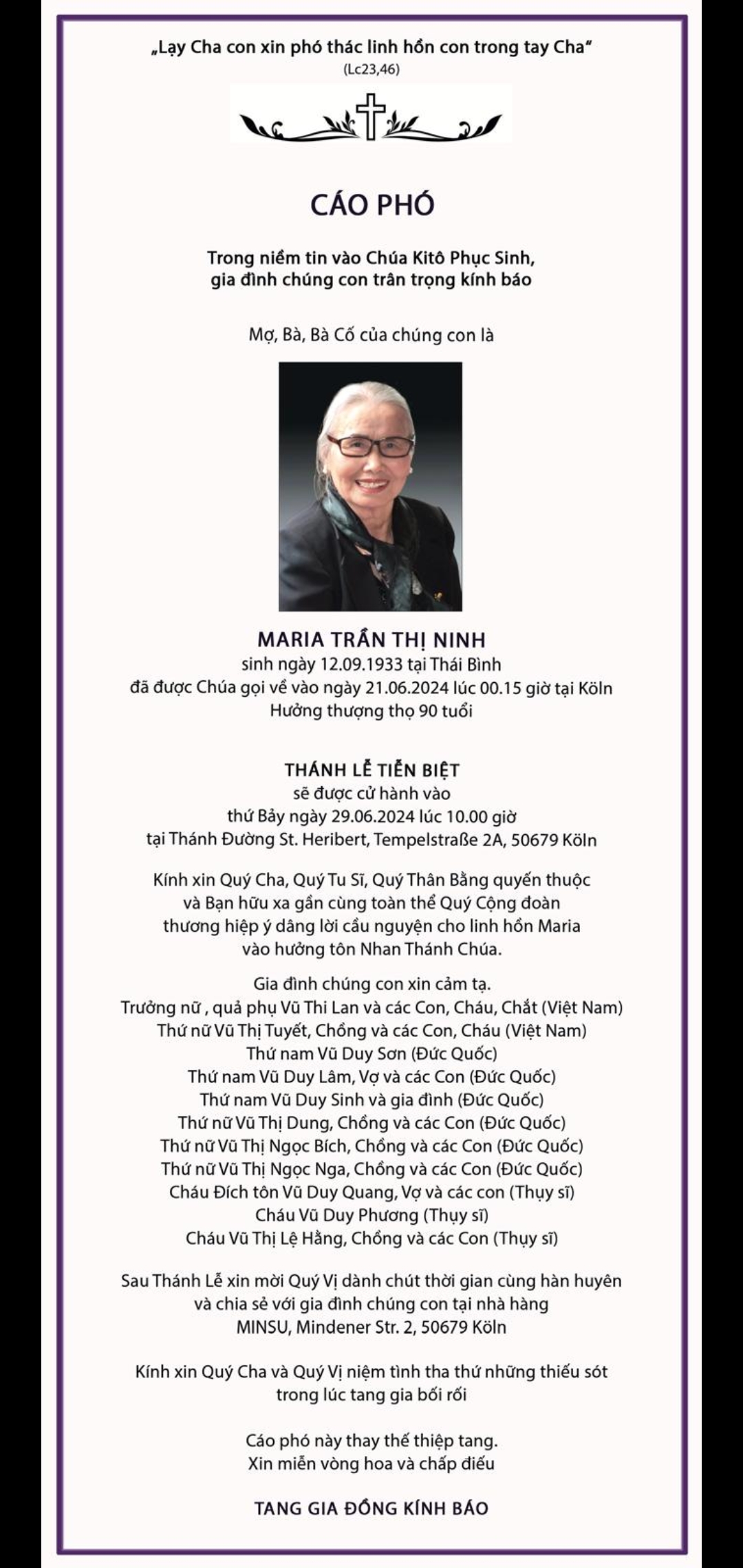 CP Maria Tran Thi Ninh
